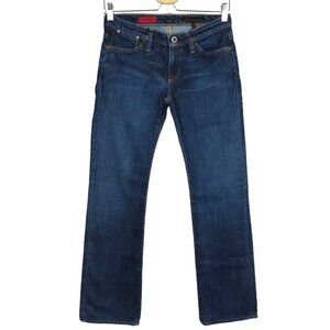 AG Adriano Goldschmied Women 26 Regular The Kiss Slim Straight Blue Denim Jeans